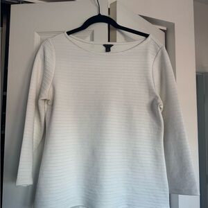 Ann Taylor Cream Long Sleeve Top